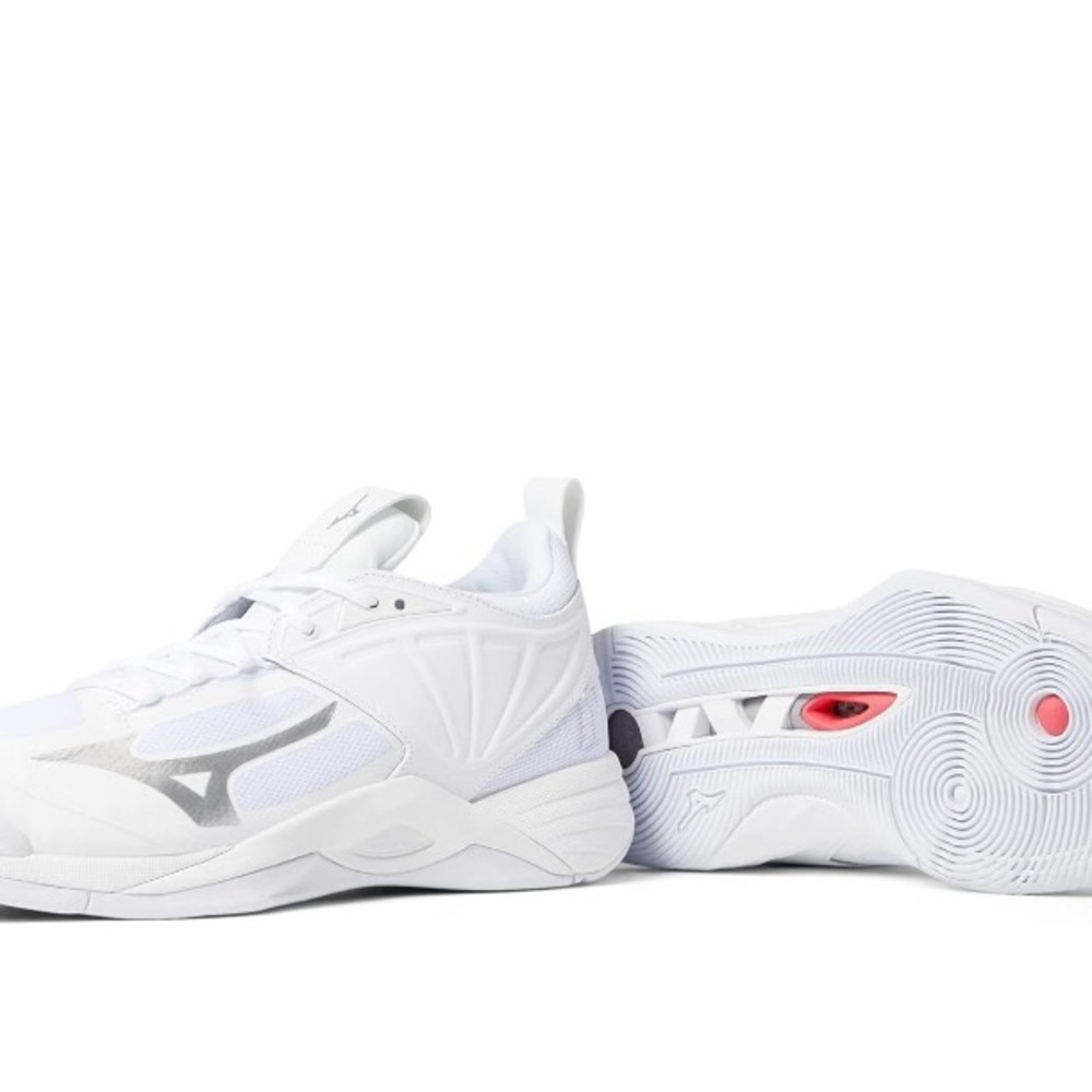 White and Gray Athletic Sneakers